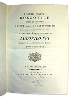Boscovich, Opera pertinentia ad Opticam et Astronomiam