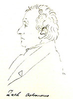 1820 camera lucida portrait of Baron von Zach by Amici 