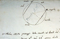 Observation of the comet on 31 October 1832. Original drawing by Amici
