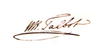 firma di W.H. Fox Talbot